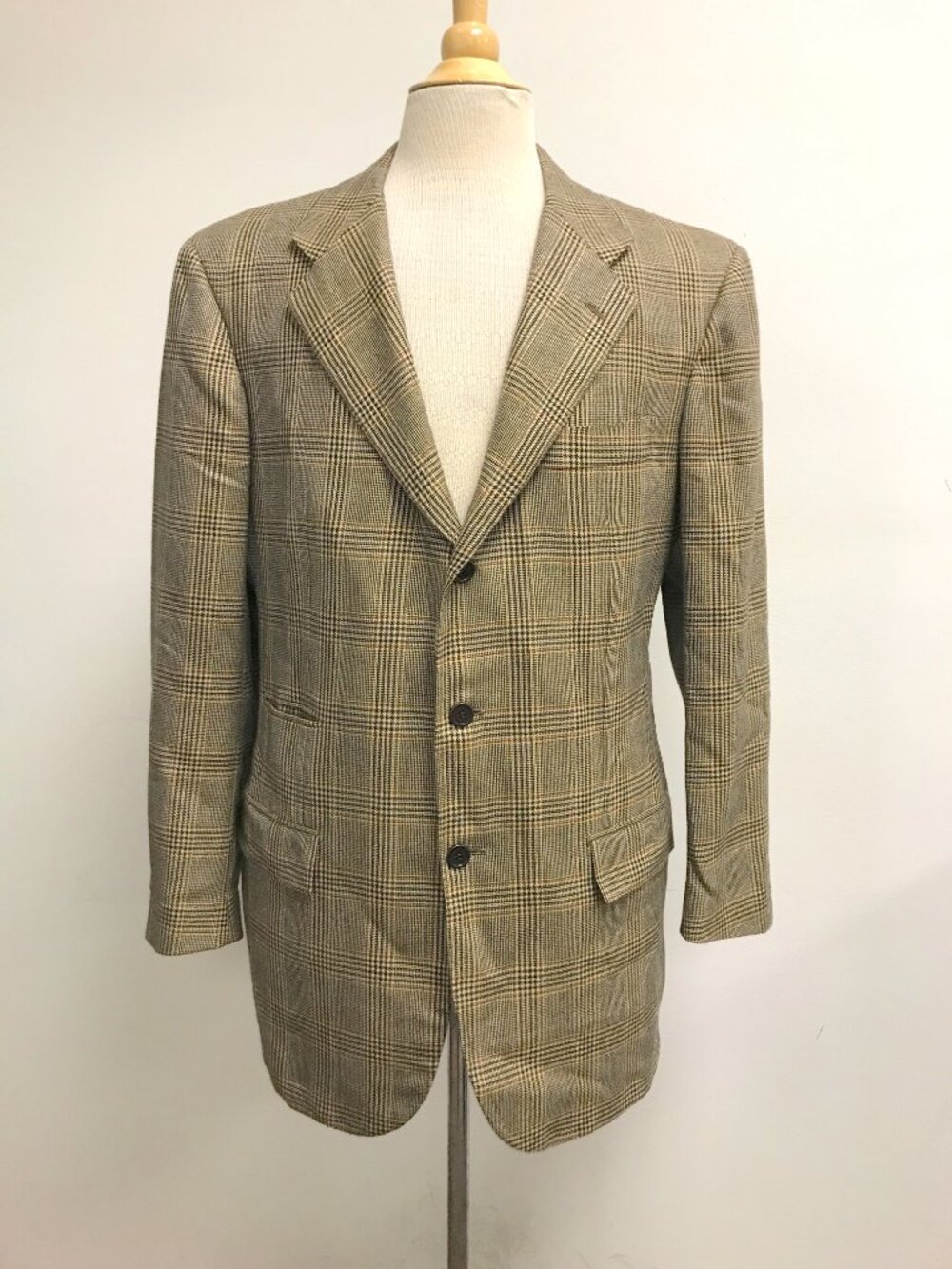 Kiton Napoli 100% cashmere  plaid blazer i50 riding jacket equestrian L vintage